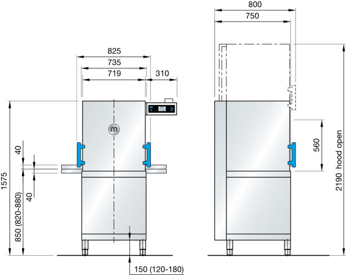 Dimensions large M-iClean H